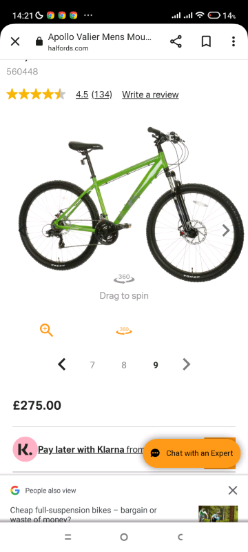 Apollo Valier Mens Mountain Bike - 18 